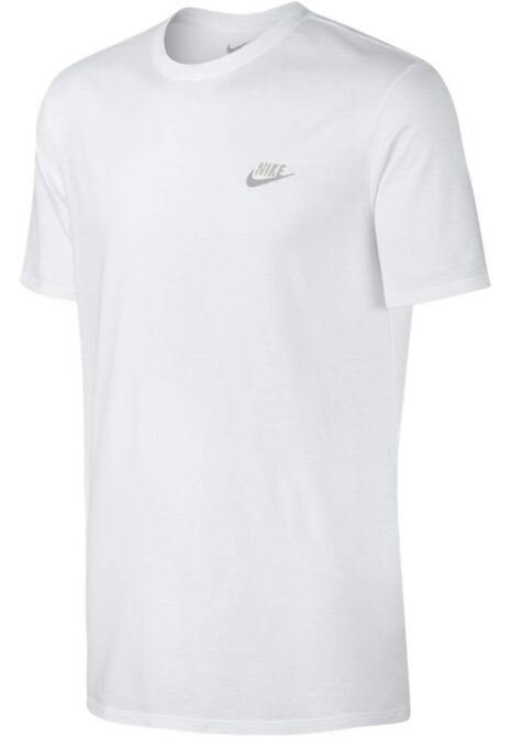 NIKE M NSW CLUB EMB FUTURA T-SHIRT WHITE/GREY
