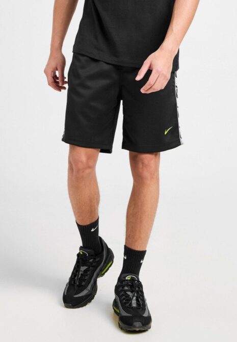 NIKE MENS DRI FIT REPEAT LOGO SHORTS BLACK