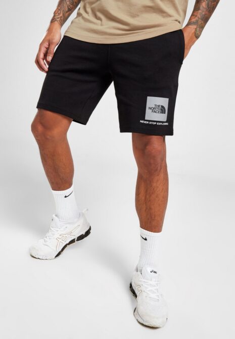 THE NORTH FACE M SMALL BOX LOGO SHORTS BLACK/SILVER REFLECTIVE